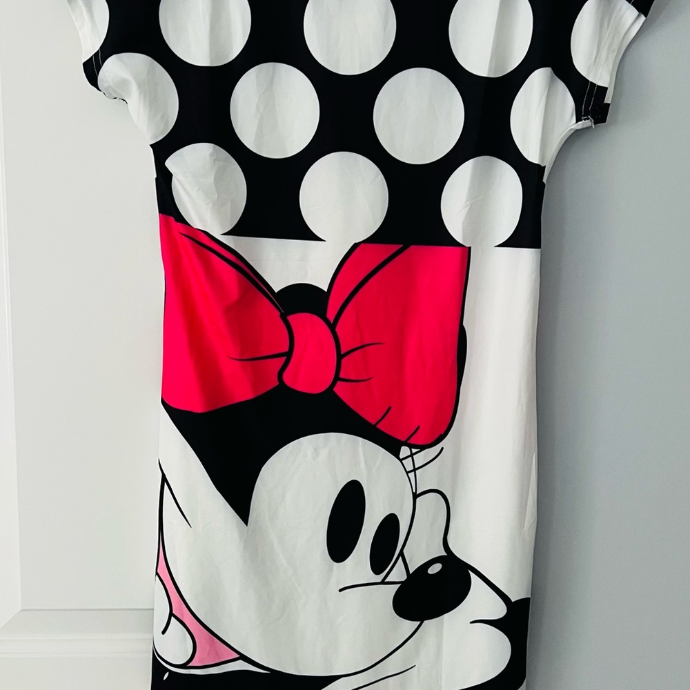 Disney Women's Polka Dot Midi Dress - Black and Pink